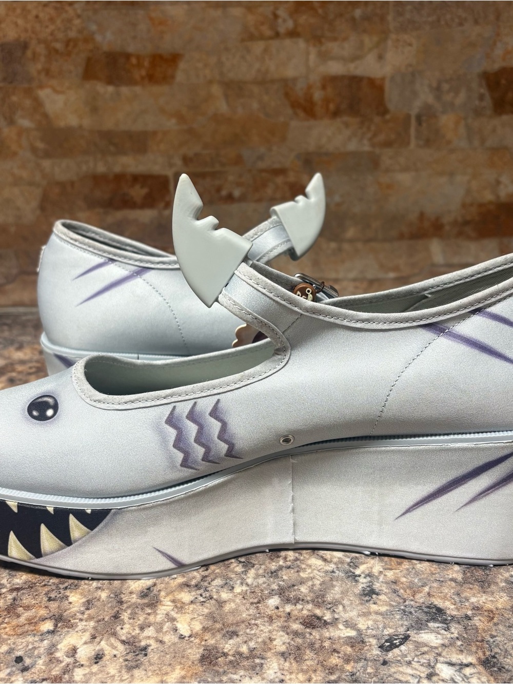 Chocolaticas Rave Mary Jane Platform Shark shoes Size 10 - Picture 7 of 9